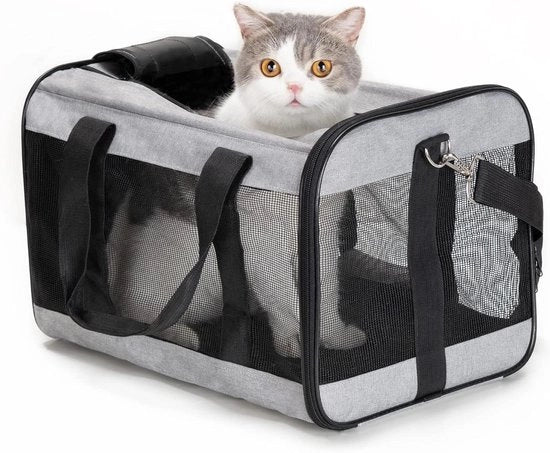 Scatola di trasporto pieghevole per cani e gatti - Autorizzata dall'Ente Nazionale per l'Aviazione Civile (M)