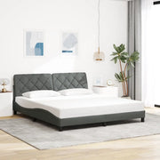Giroletto senza Materasso Grigio Scuro 180x200 cm Tessuto