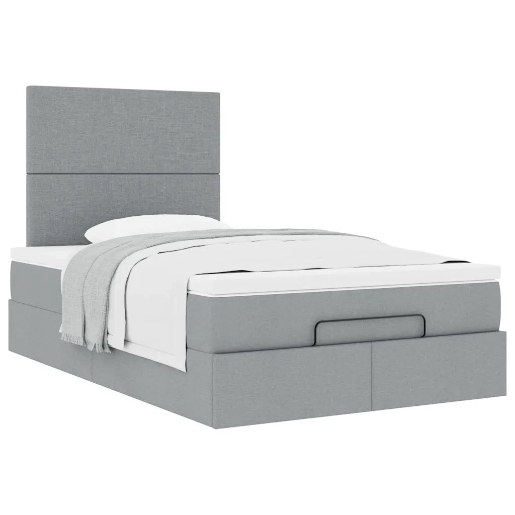 Struttura Letto Pouf con Materasso 120x200 cm in Tessuto 3313064