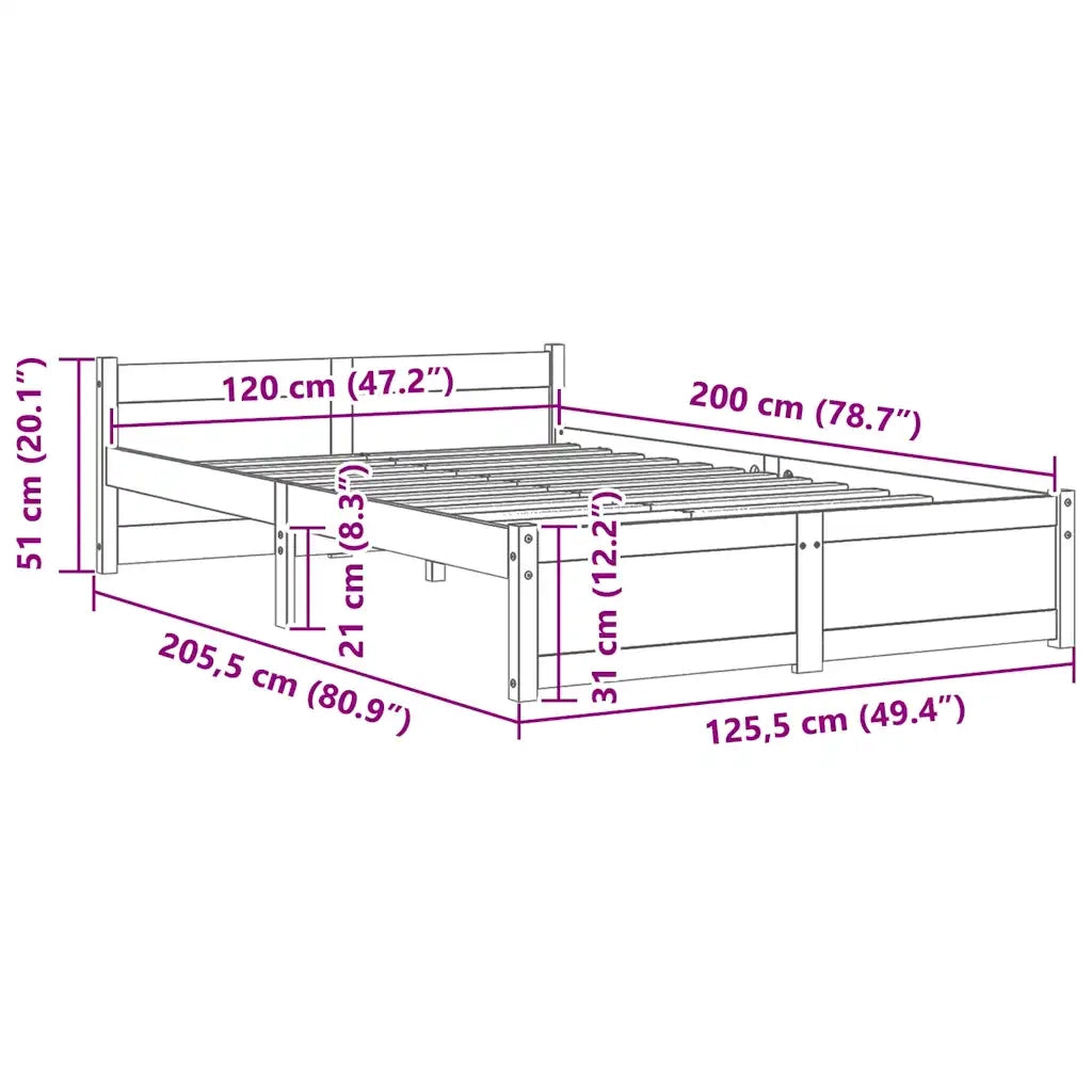 Giroletto Bianco in Legno Massello 120x200 cm cod mxl 60357