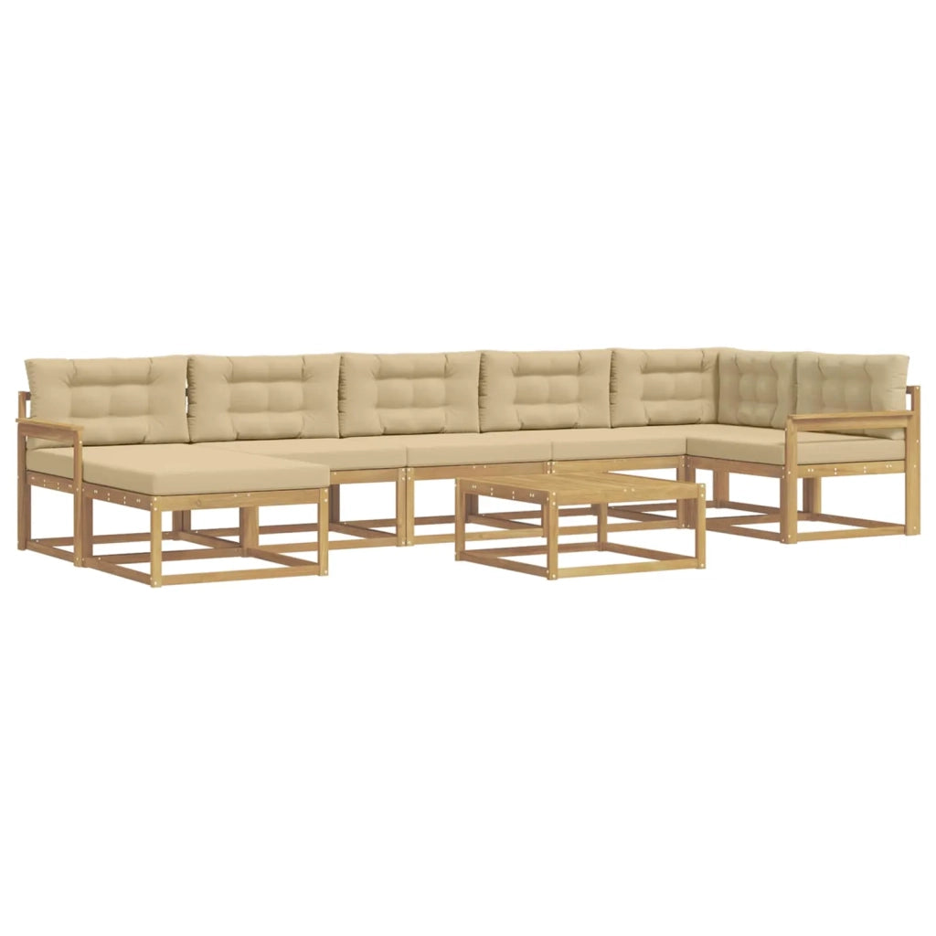 Set di divani da esterno 8 pcs Bianco e Beige 3386787