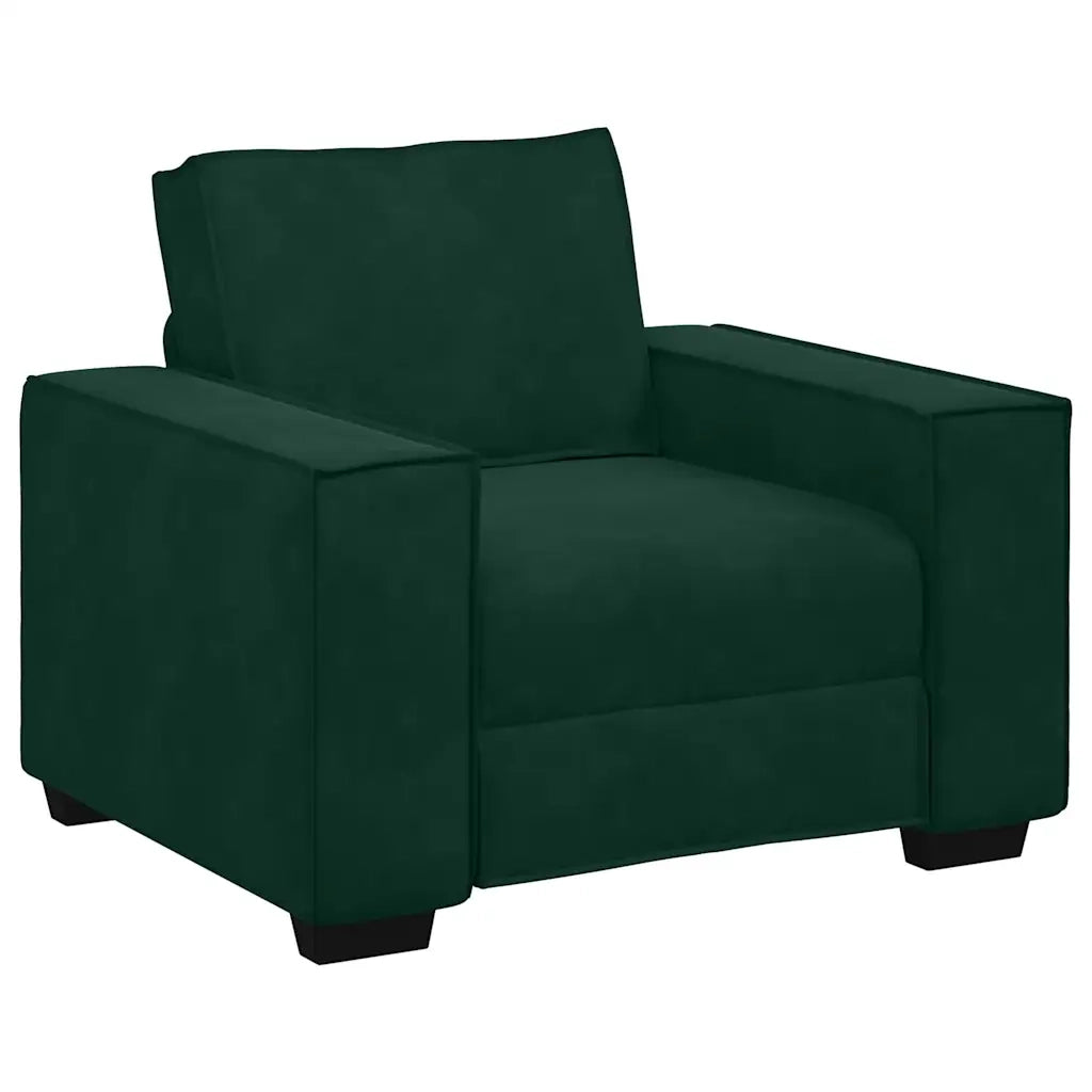 Set di Divani 3 pz con Cuscini Verde scuro in Velluto 3324620