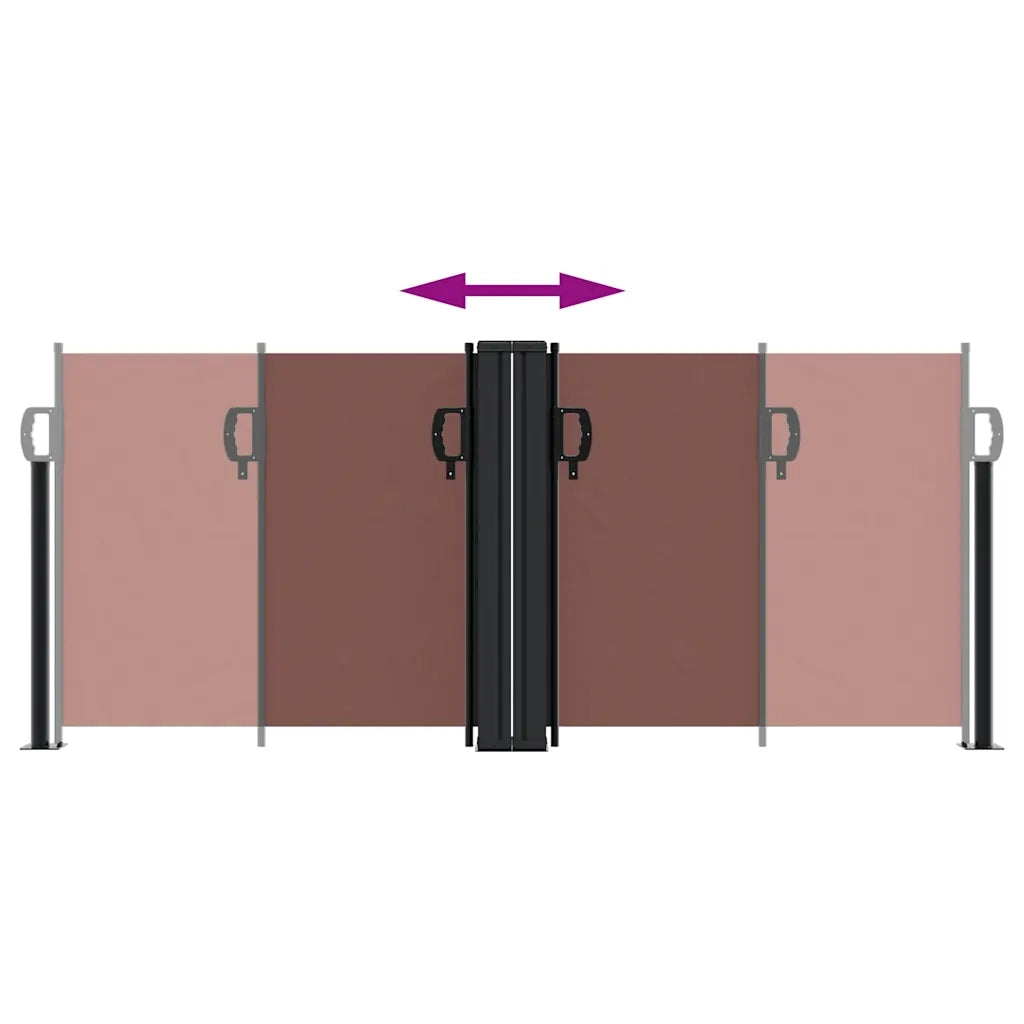 Tenda da Sole Laterale Retrattile Marrone 100x600 cm
