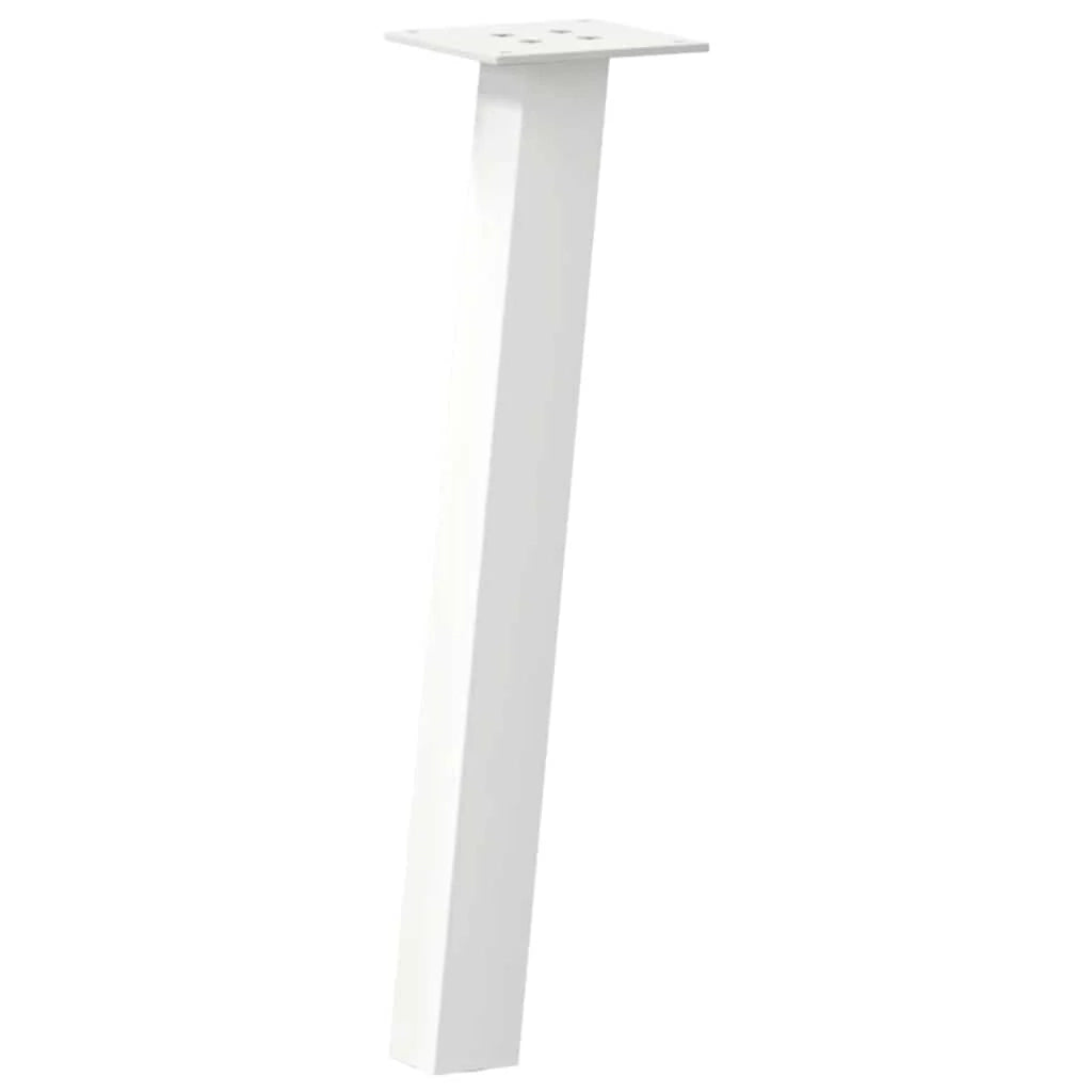 Set di 4 gambe per tavolino da caffè modernizzate da 42 cm con cuscinetti antigraffio in acciaio bianco 02_0056786