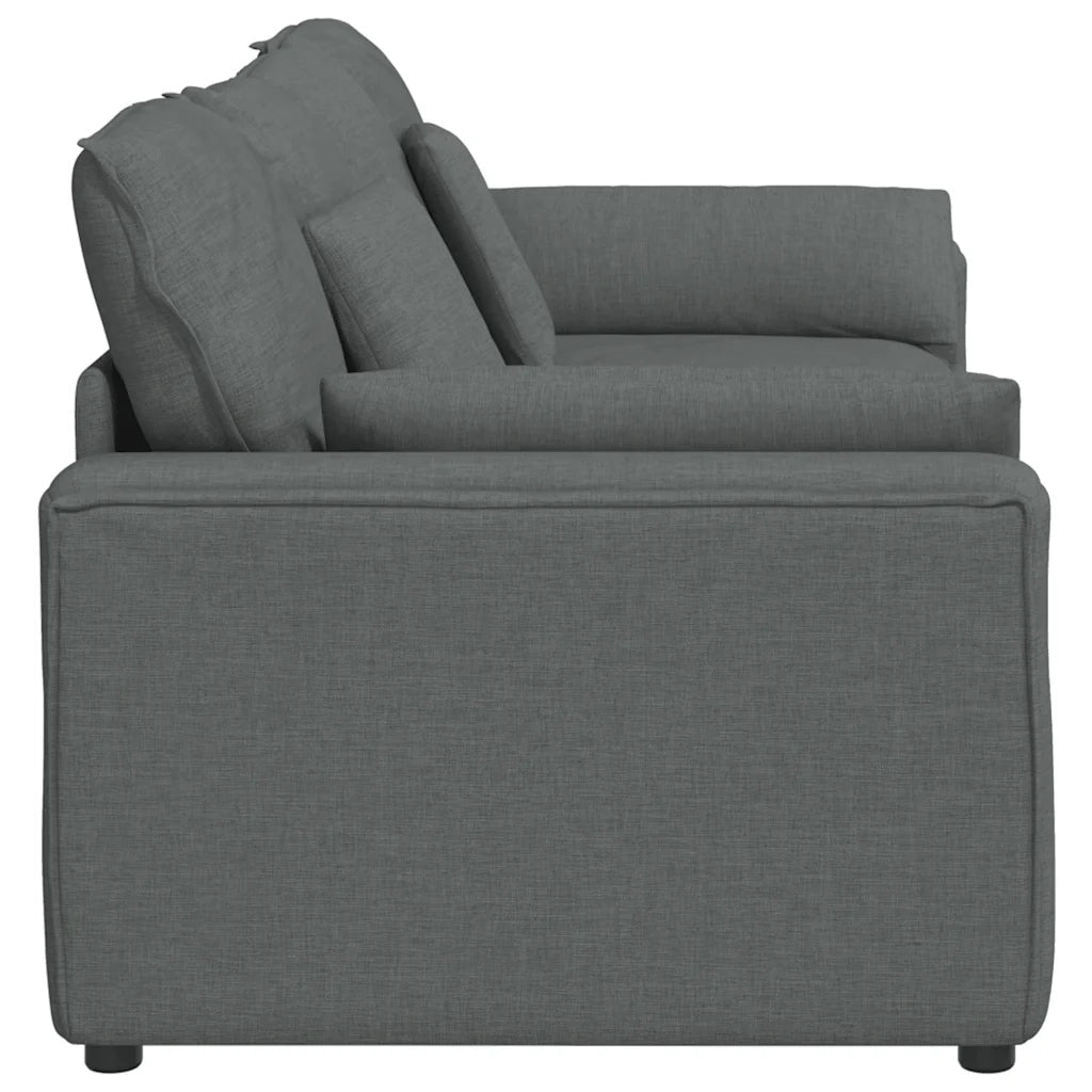 vidaXL Divano Modulare con Cuscini Grigio Scuro