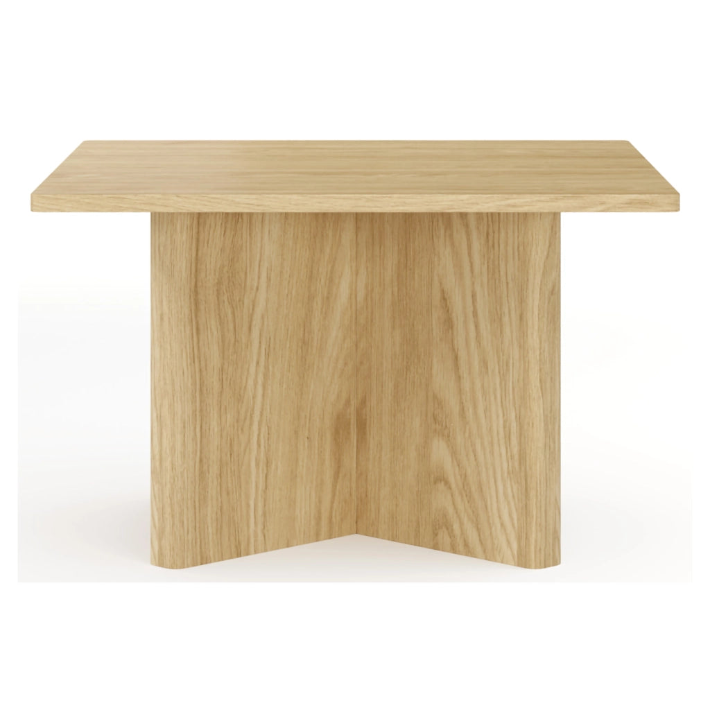 Kasinaba, Tavolino da Salotto Forma Quadrato, 80x80x49h cm Marrone Rovere