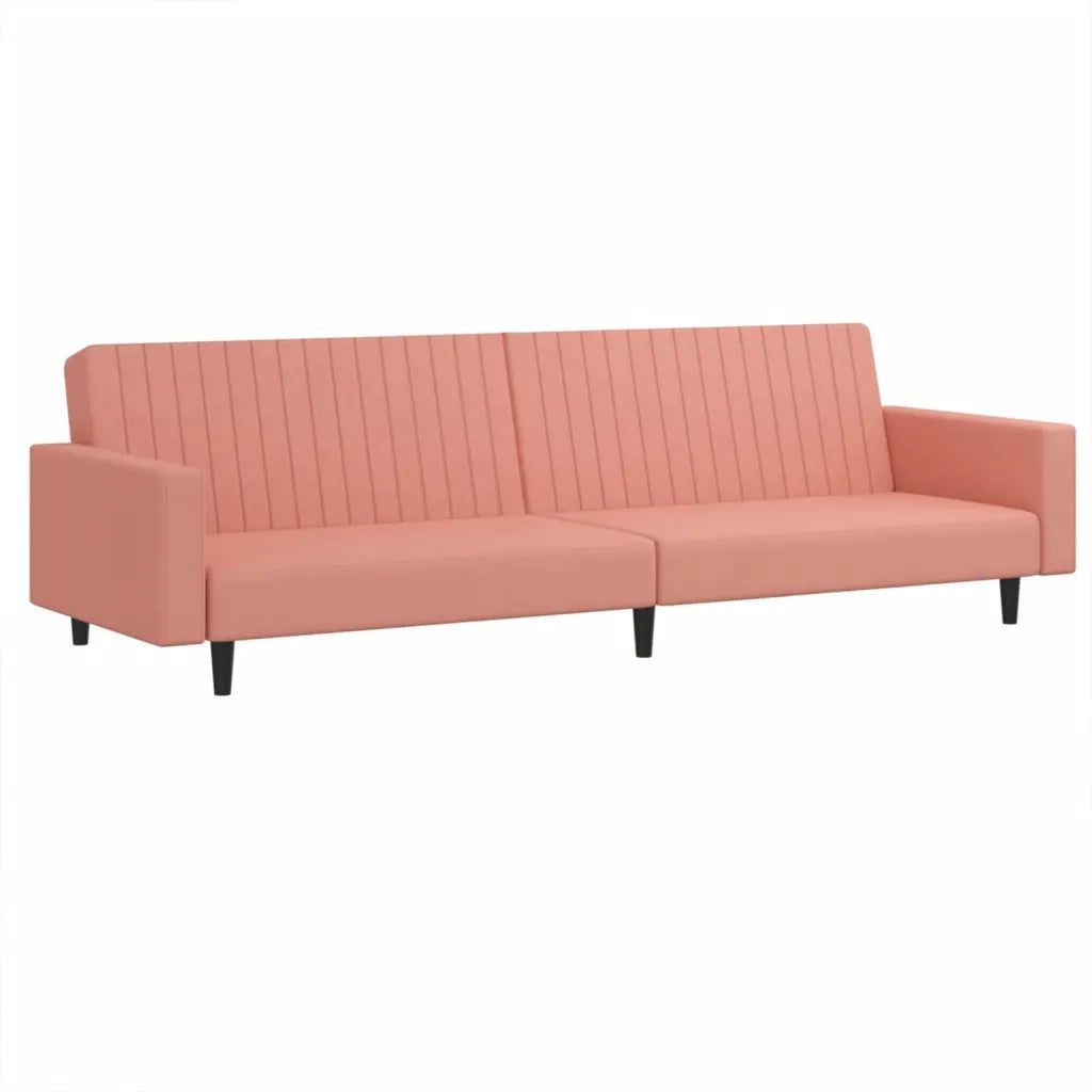 Divano letto | Sof¨¤ letto | Letto singolo a 2 Posti Rosa in Velluto