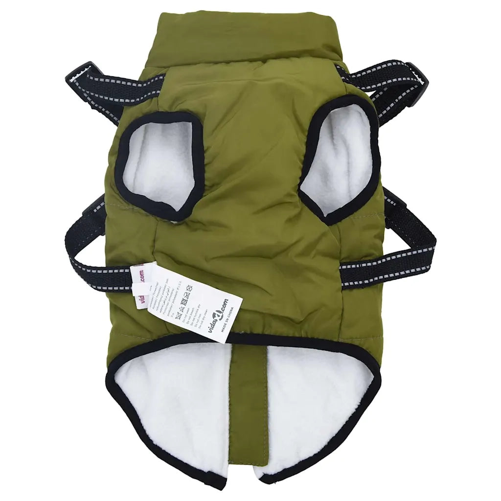 Cappotto Cani Imbracatura Impermeabile Riflettente Verde L40 CFW6447195