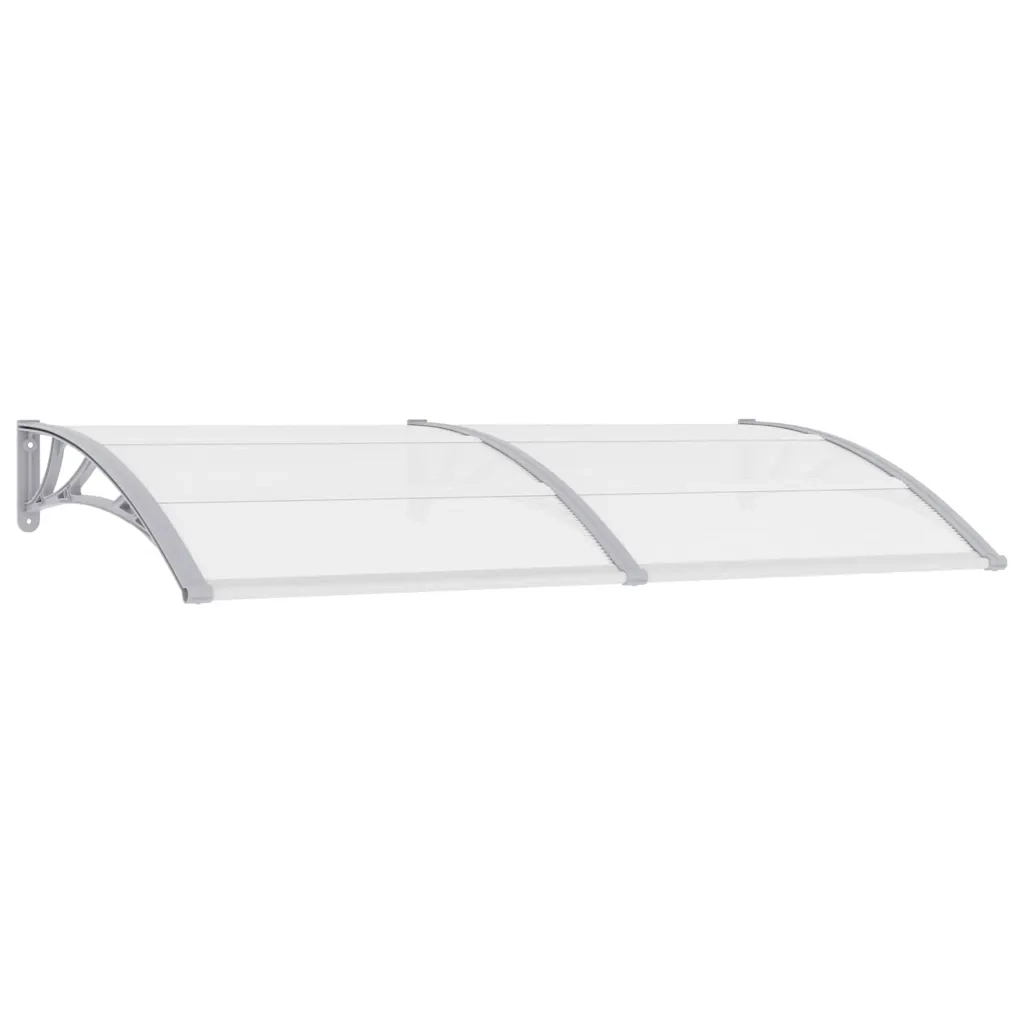 Pensilina per Porta Grigia e Trasparente 200x75 cm in PC CFW2119126