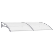Pensilina per Porta Grigia e Trasparente 200x75 cm in PC CFW2119126