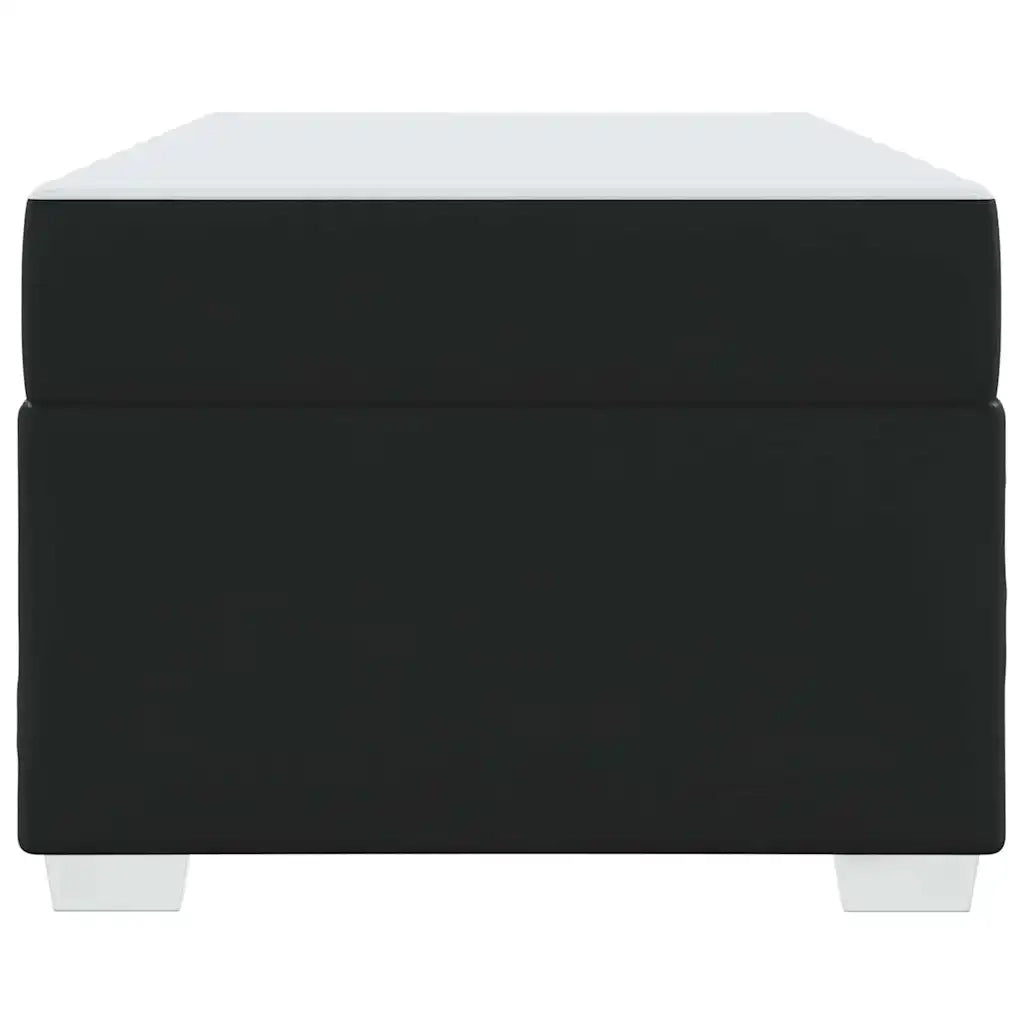 Struttura del letto con materasso Nero 80 x 200 cm Tessuto