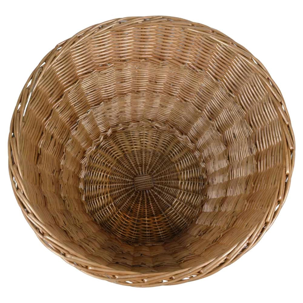Cesto Grande XL in Vimini Naturale Intrecciato Tondo Multiuso cm 57 x h 58