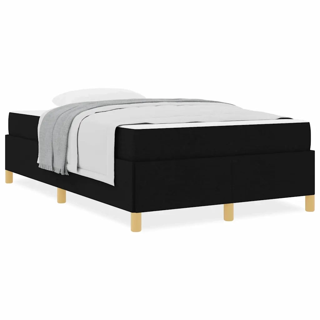 vidaXL Letto a molle Nero e Bianco e Nero 120 x 200 cm Tessuto