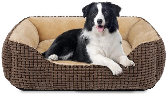 Letto per cani di medie dimensioni, canile lavabile, pelo felpato, imbottitura antiscivolo, 76x61x23cm, canile per cani e gatti di medie e grandi dimensioni