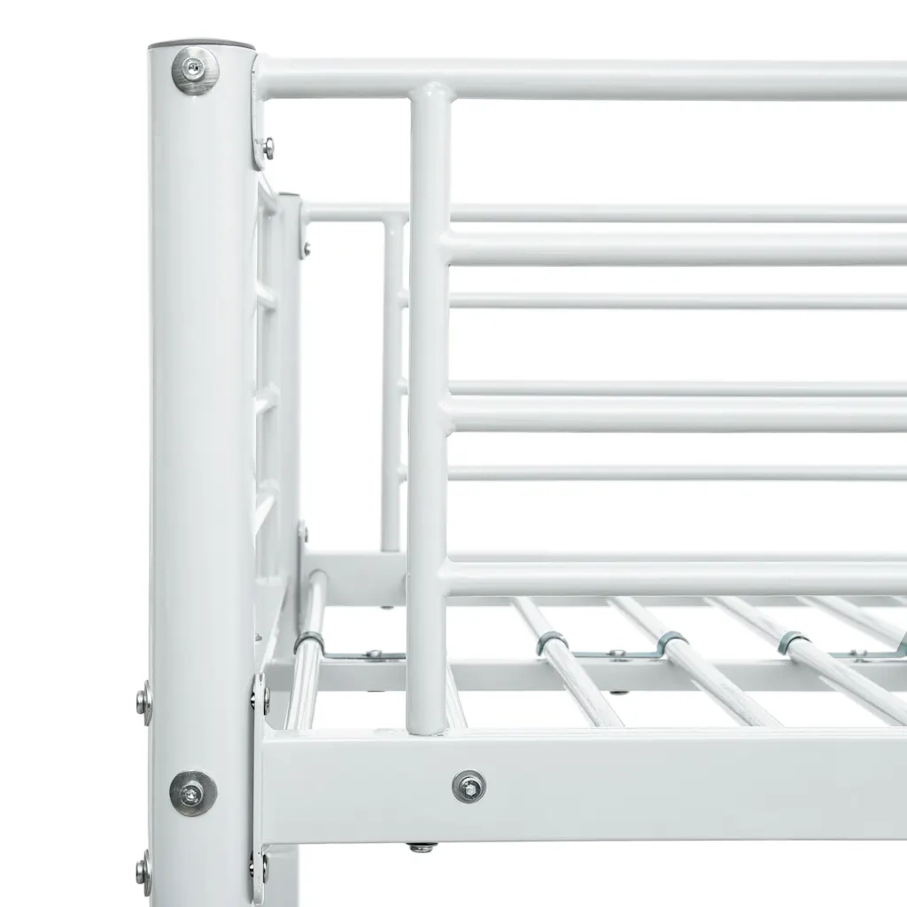 Letto singolo | Letto per adulti | Letto a Castello Bianco in Metallo 90x200 cm