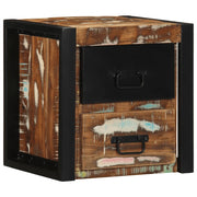 Comodini 2 pz-Set di 2 Tavolino da notte Multicolore 40x35x40cm in Legno Massello Recupero 735364