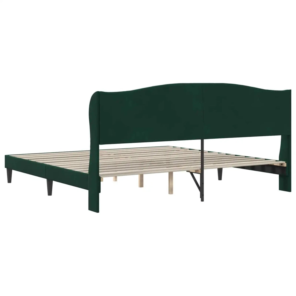 Struttura del letto Verde Scuro 200 x 200 cm Velluto