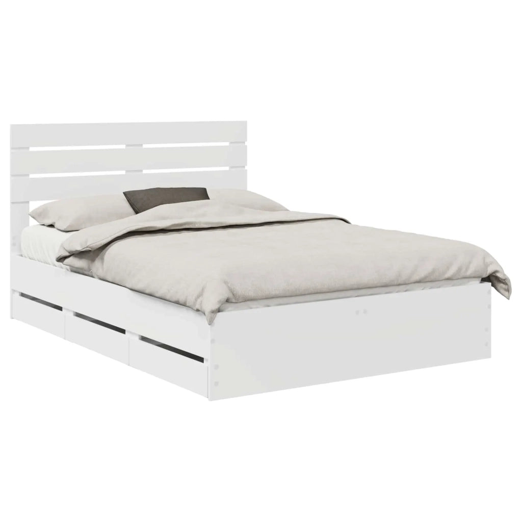 Struttura del letto Bianco 160 x 200 cm Legno Ingegnerizzato 3411489