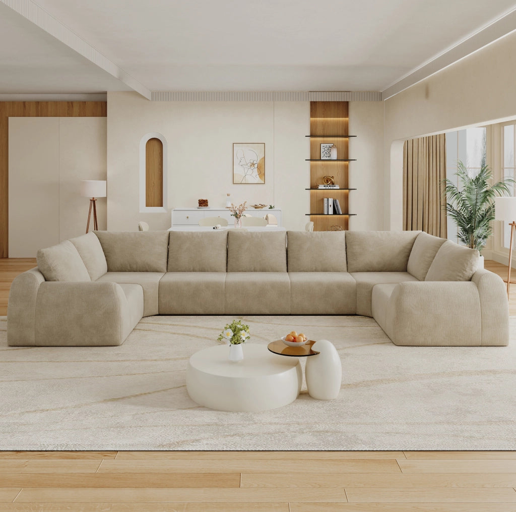 Divano in tessuto chenille color khaki con imbottitura in schiuma elastica; senza attrezzi