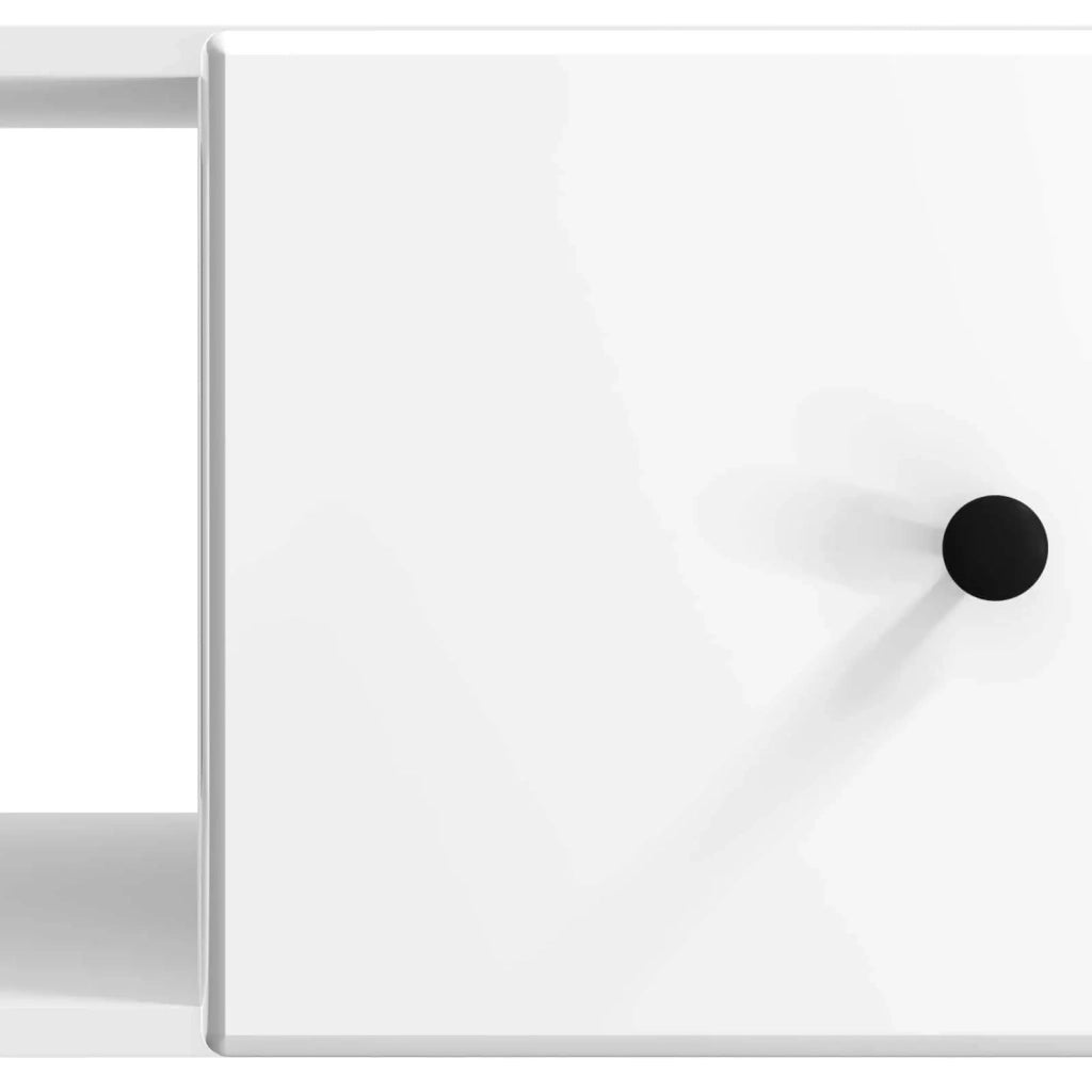 Tavolino da salotto Bianco Lucido 90 x 50 x 40 cm 895649
