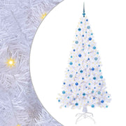 Albero di Natale Artificiale-Albero Natalizio Bianco 210 cm PVC e Acciaio 841500