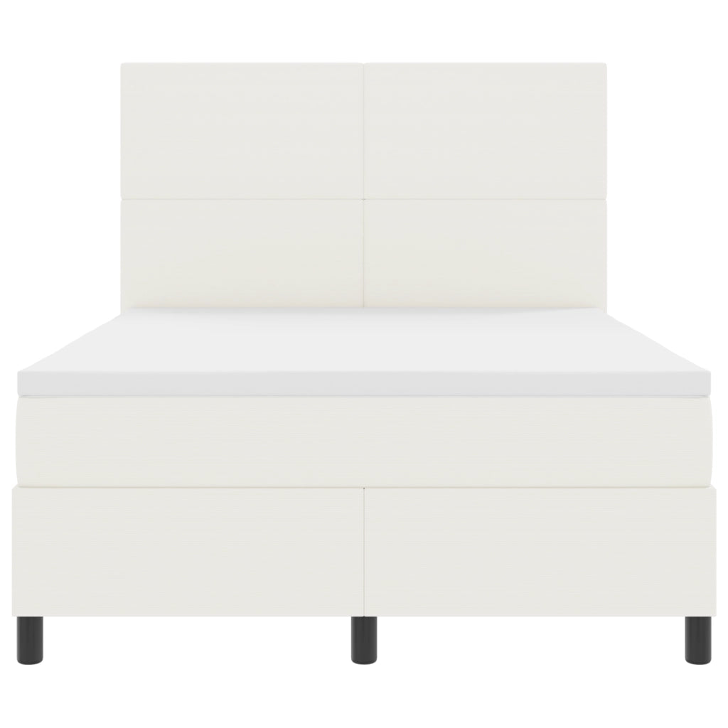 Letto a Molle con Materasso&LED Crema 140x200 cm Velluto
