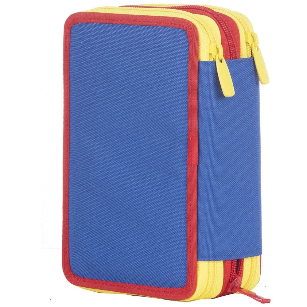 Trade Shop - Astuccio Completo 3 Zip Avengers Supereroi Accessoriato Bambini Scuola Elemntare -