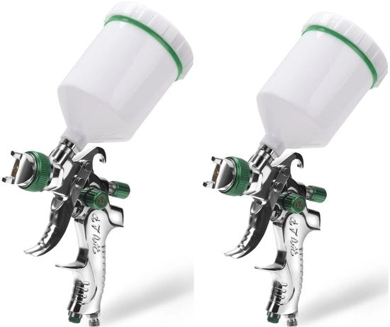 Spazzola HVLP 2 in 1 con atomizzatore 1,4/1,7/2 mm con contenitore superiore
