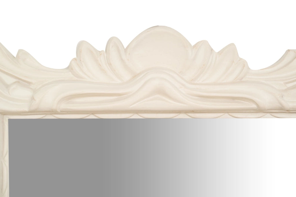 Biscottini SPECCHIERA DA PARETE IN LEGNO FINITURA BIANCA ANTICATA MADE IN ITALY realizzata