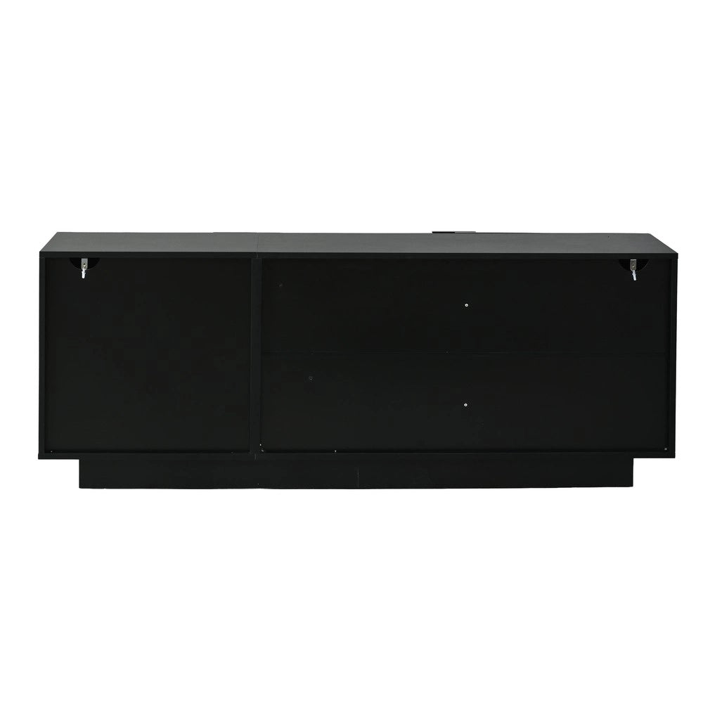Credenza Soggiorno 3 Ante ¨C MINIMAL ¨C Nero, Truciolato, 160x60x35