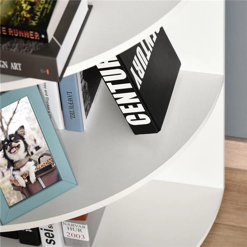 LIBRERIA AD ANGOLO 4 RIPIANI A MURO E PARETE 39.5 X 39.5 X 120 CM BIANCO