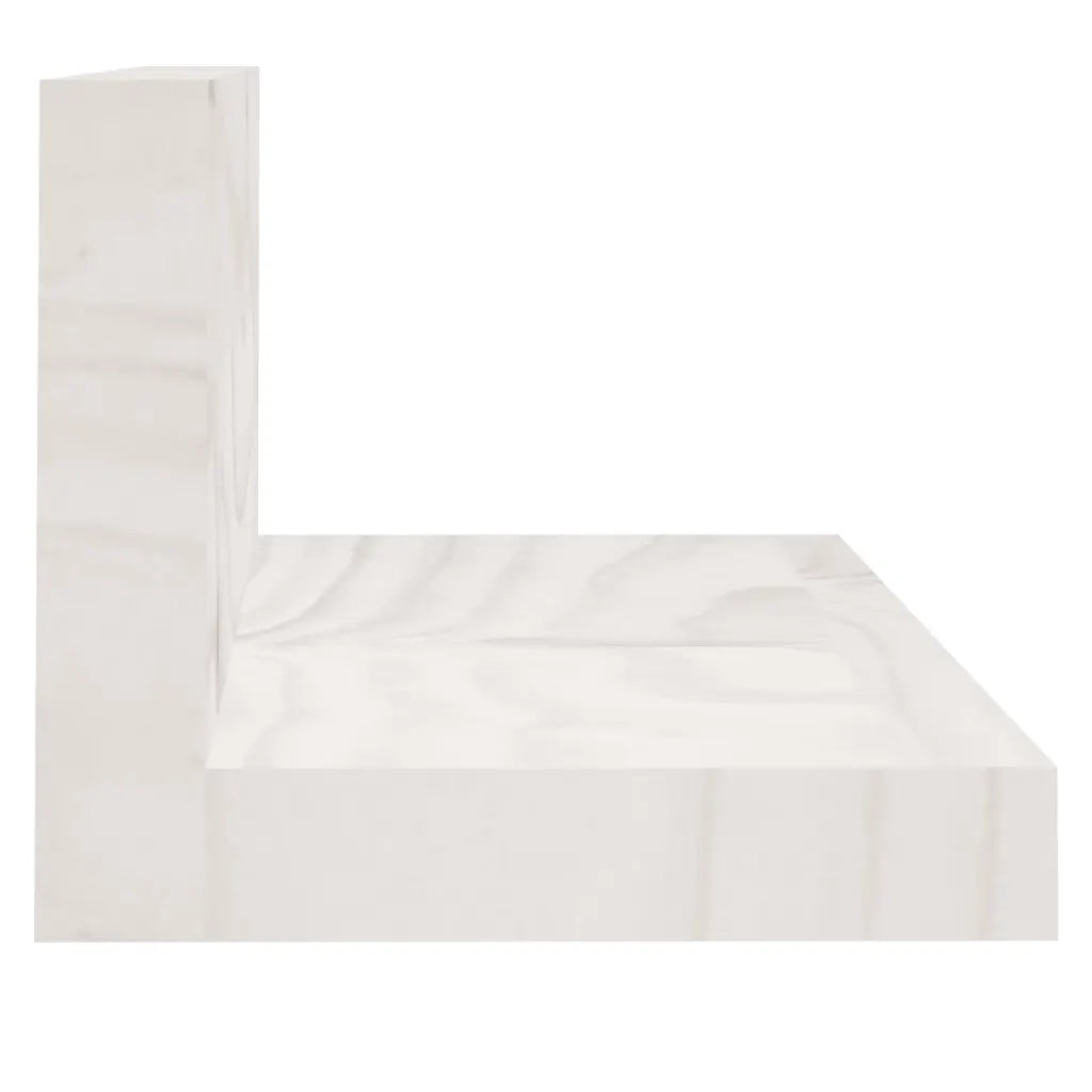 Mensole da Parete 2 pz Bianco 50x11x9cm Legno Massello di Pino cod mxl 33303