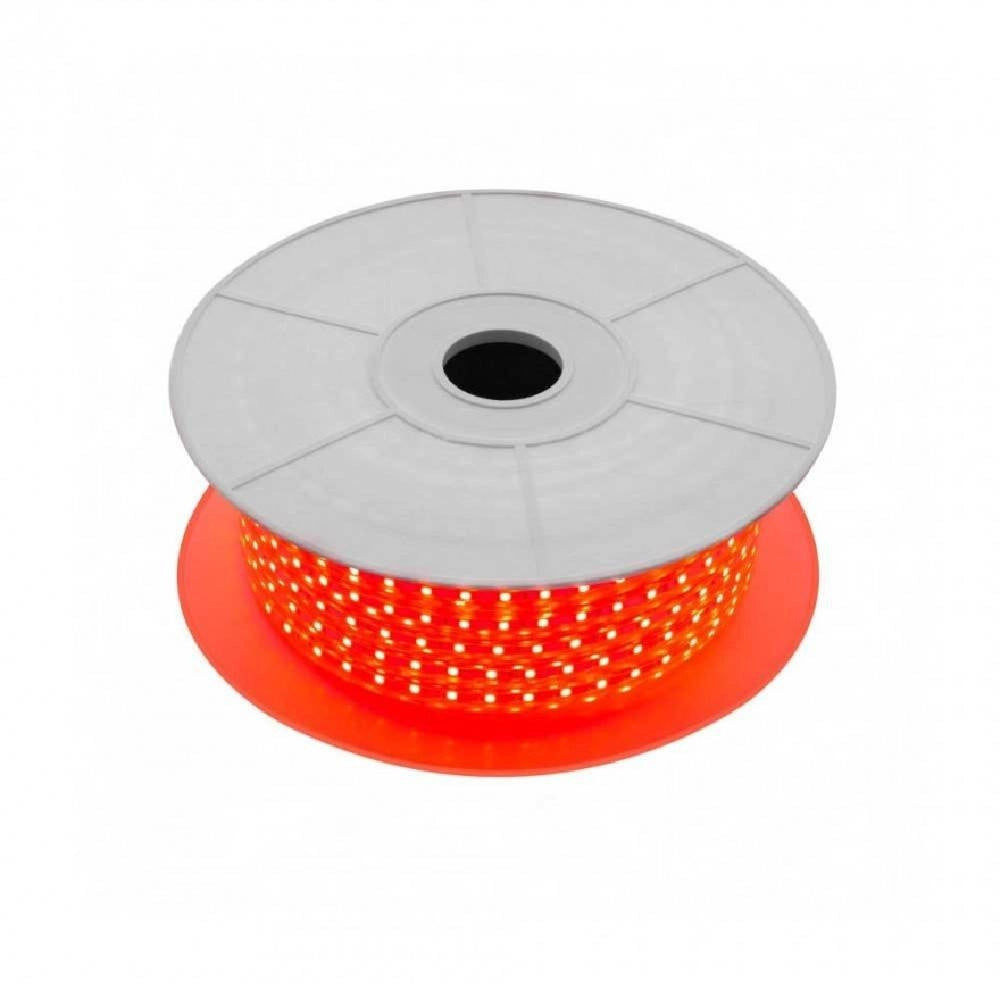 Trade Shop - Strisce Led Gommate Smd 2835 A 220v Da 5mm Bobina Stripled 100mt 2835-120 Colore - -rosso      -