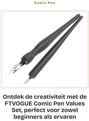 Set di Ombrelli per Pennarelli - 2 Ombrelli Neri - 5 Fili - 1 Gomito - per Disegno Caricaturistico - Alta Qualità - Pennarelli a Penna