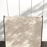 Panchina 2 Posti da Giardino 152x72x95 cm con Braccioli e Tavolino Basso Centrale in Vetro Marrone e Nero