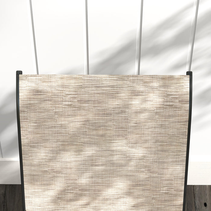 Panchina 2 Posti da Giardino 152x72x95 cm con Braccioli e Tavolino Basso Centrale in Vetro Marrone e Nero