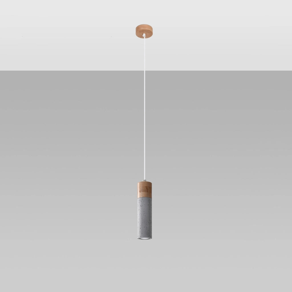 Lampada a sospensione ZANE 1 cemento grigio Pure Lume