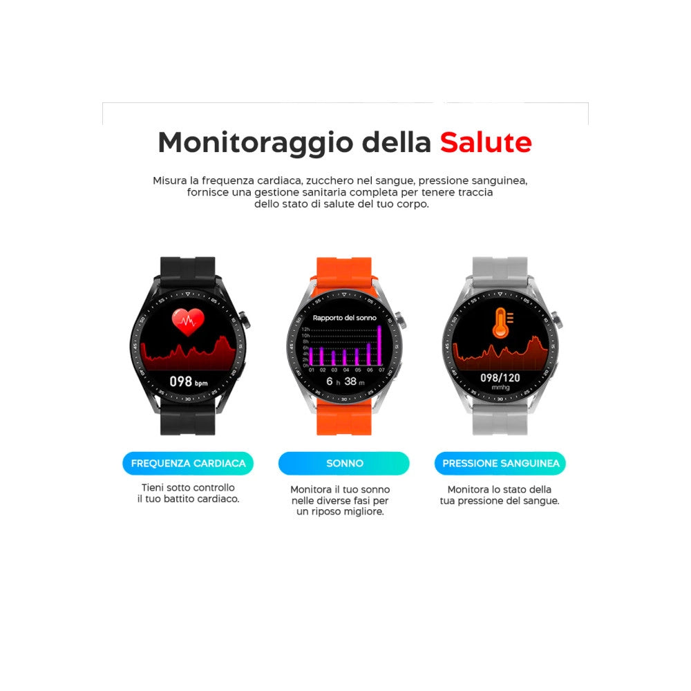 Trade Shop - Smartwatch Hw23 Pro Per Ios E Android Bluetooth Touch Sport Fitness Salute Uomo -