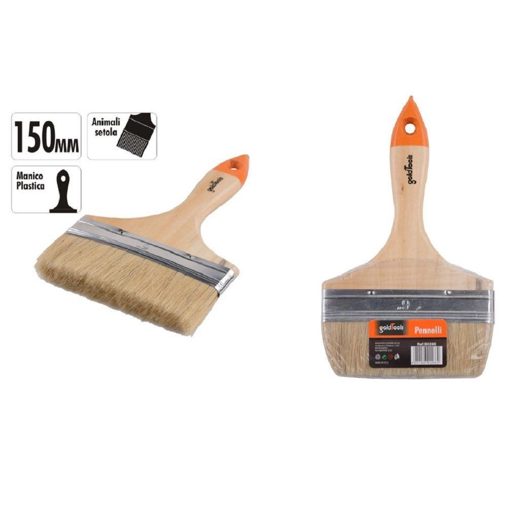Trade Shop - Pennello Piatto Da 6" 150 Mm Pennellessa Per Pittura Verniciare Dipingere 90268 -