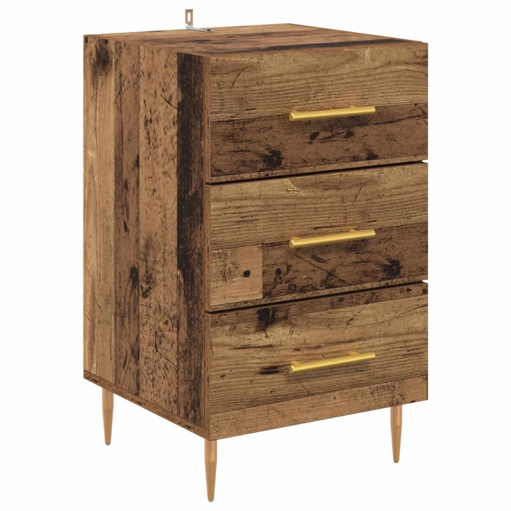 Armadio da Notte con cassetto Legno vecchio 40 x 40 x 66 cm 882107
