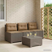 Divano da giardino 3 posti con cuscini in look rattan PP 8011990