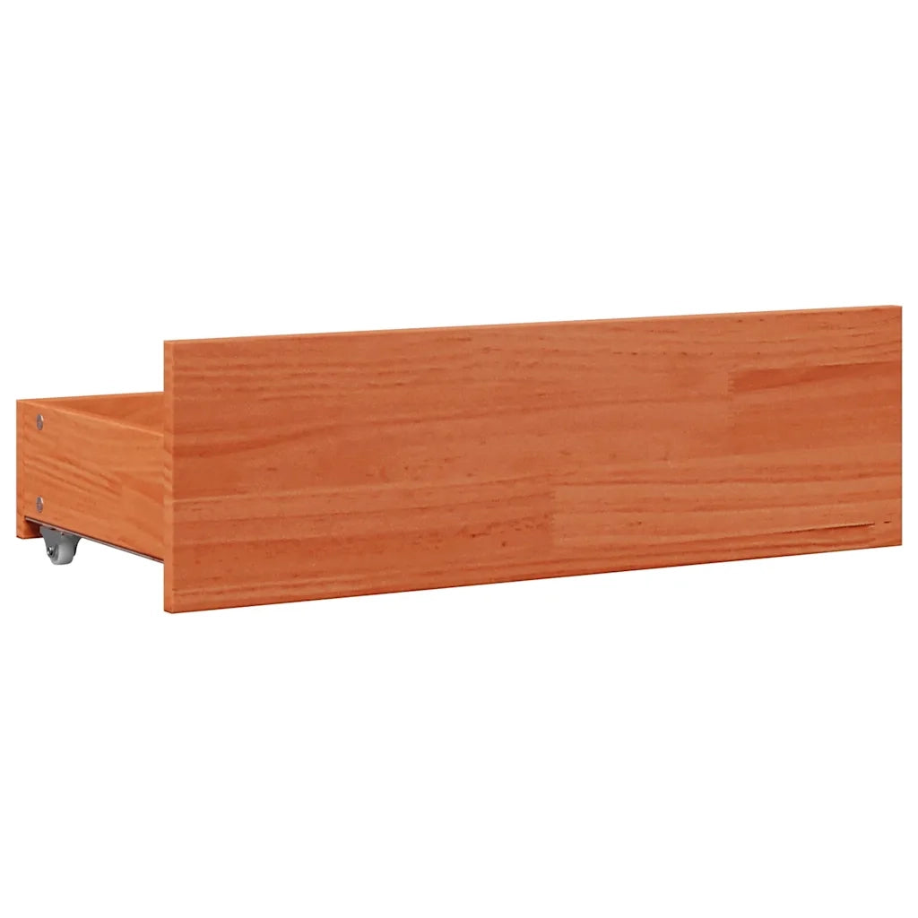 vidaXL Letto senza Materasso con Cassetti Marrone Cera 150x200 cm Pino