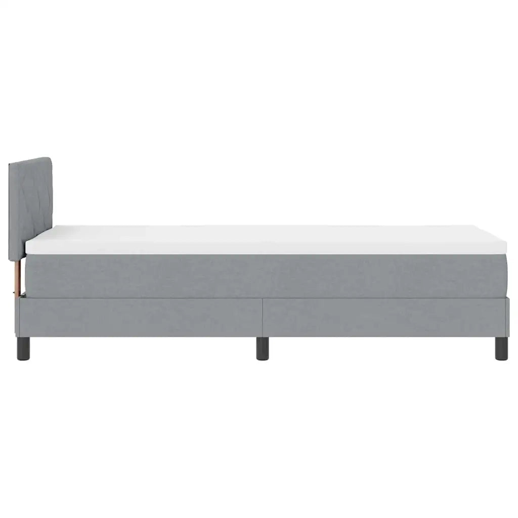 Letto a molle con materasso Grigio chiaro 80 x 200 cm Tessuto 3342240