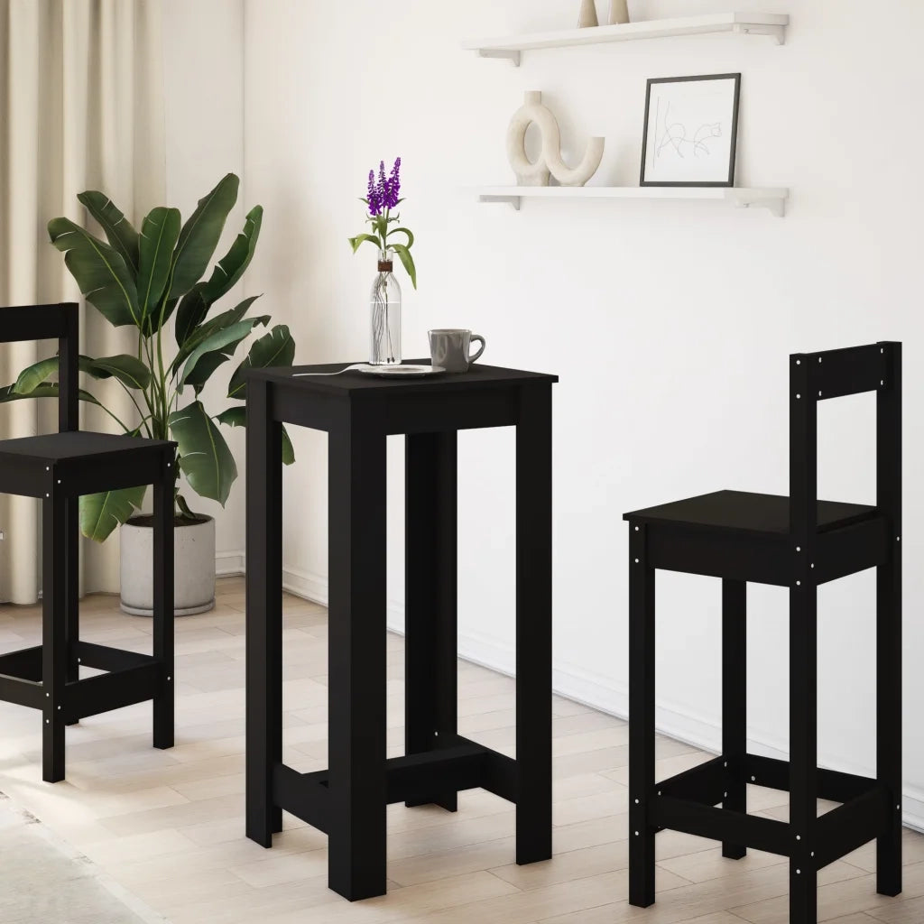 Tavolo da Bar Nero 51x50x103,5 cm in Legno Multistrato 854401
