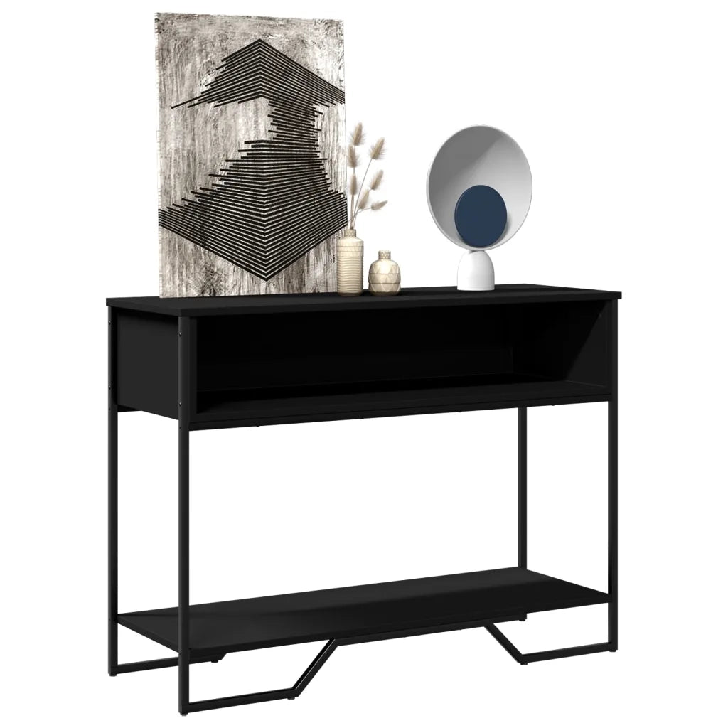 vidaXL Tavolo Consolle Nero 100x35x74,5 cm in Truciolato