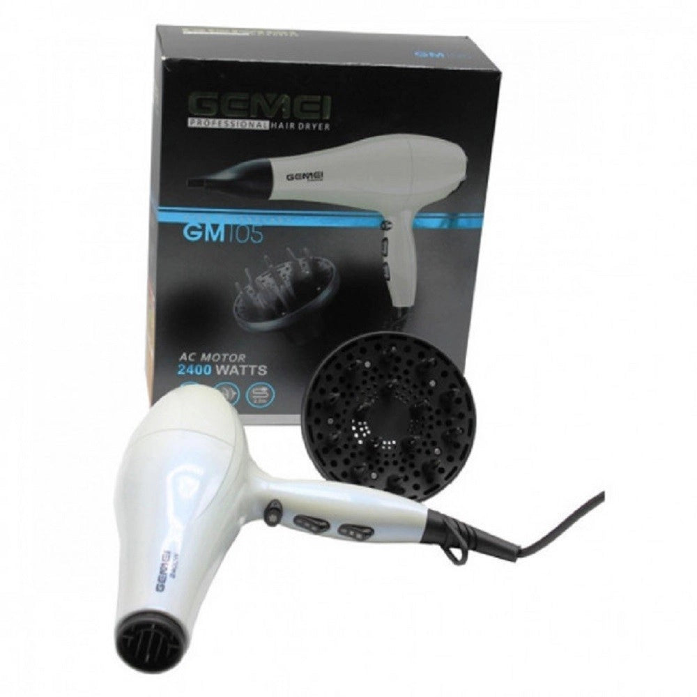Trade Shop - Asciugacapelli Professionale Phon 2400 Watt Styling Capelli Diffussore Gm-105 -