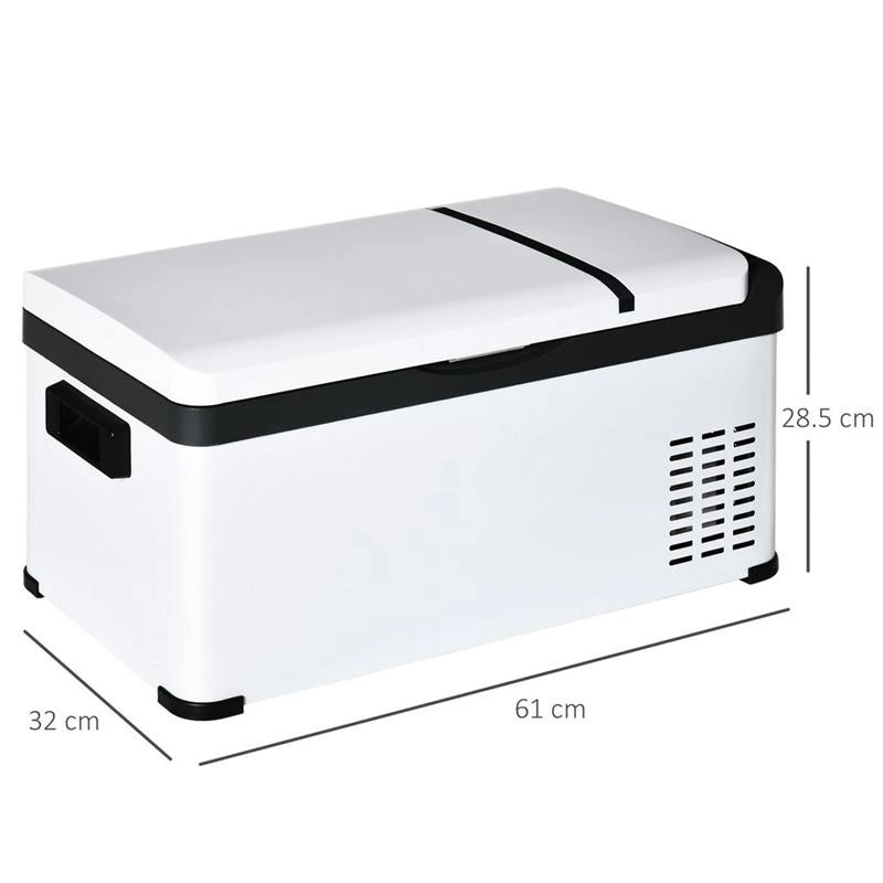 MAURY'S FRIGO PORTATILE ELETTRICO A COMPRESSORE 20L CON MANIGLIA E SCHERMO LCD, FRIGORIFERO PICCOLO DA 12/24V DC E 110/240V AC, PER AUTO E CAMION OKX