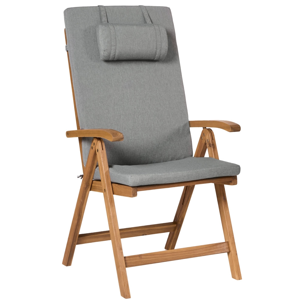 Set di 6 Cuscini in Tessuto grigio melange da Schienale per Sedie da Giardino Toscana/Java/Amantea stile elegante