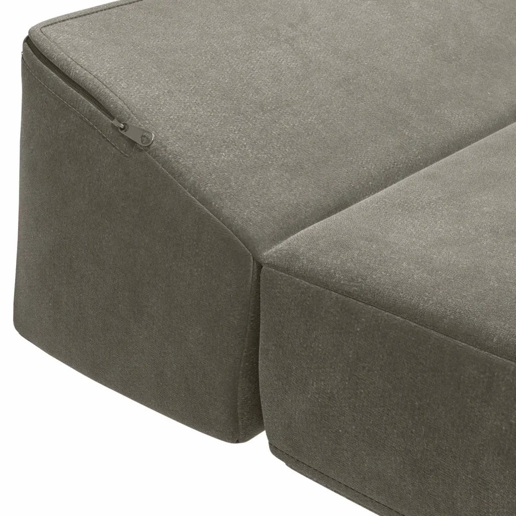 Divano Letto Pieghevole Grigio Chiaro 200 x 70 x 10 cm Velluto
