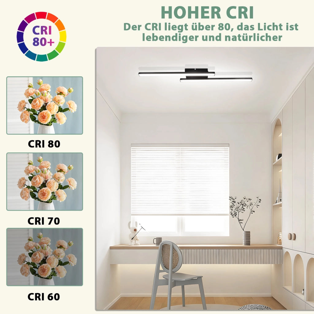 ZMH Lampada da Soffitto LED 6500K Fredda Moderna 12W 61 5cm per Soggiorno Sala da Pranzo Ufficio